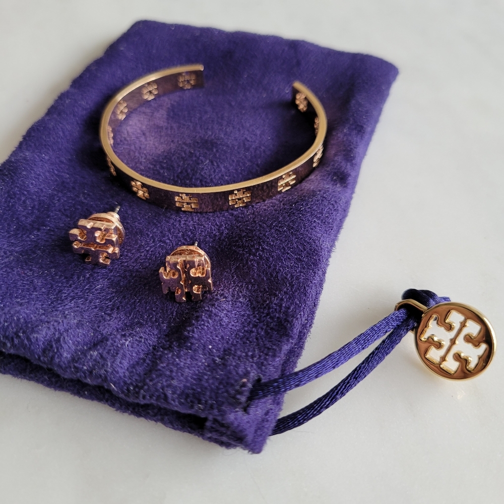 SOLD | Tory Burch stud earrings and bracelet